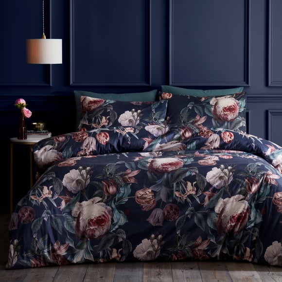 Beatrix Floral Velvet Duvet Cover & Pillowcase Set
