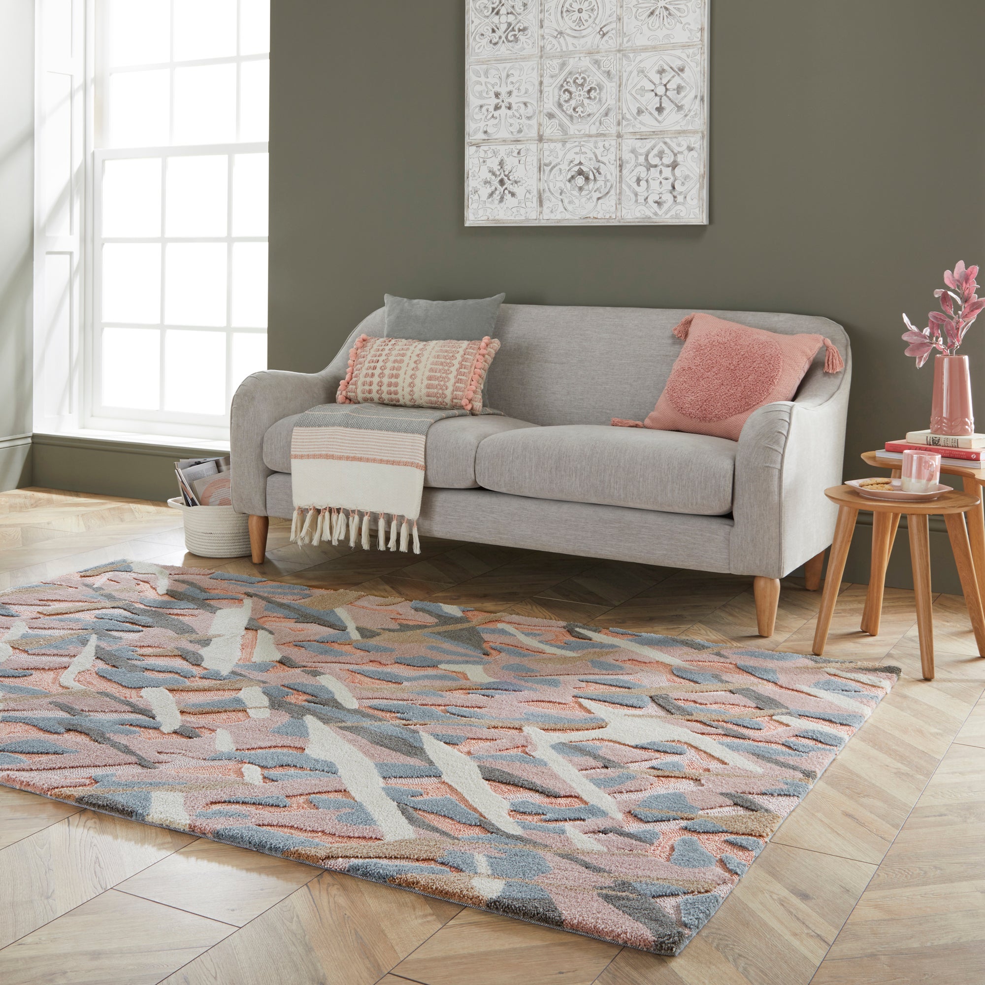 Bark Texture Rug Bark Clay
