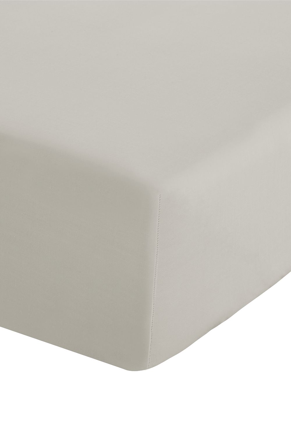 Catherine Lansfield 'Easy Iron Percale' Combed Polycotton 35cm Depth Sheet in Cream | Size: Super King Fitted