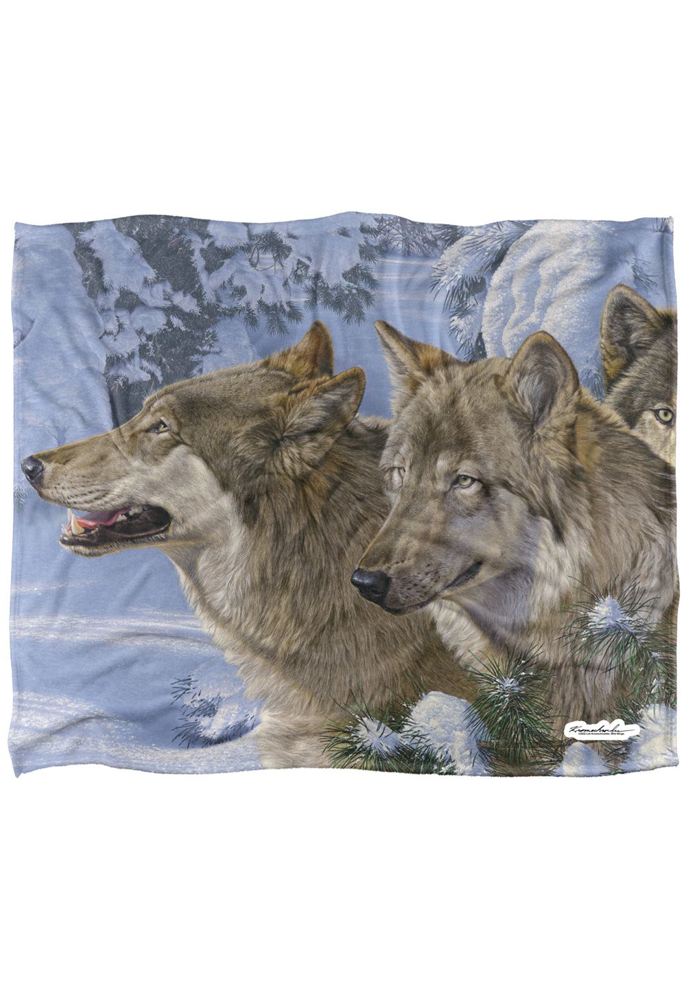 Wild Wings Winters Warmth 2 Silky Touch Super Soft Throw Blanket 152 X 127 cm in White
