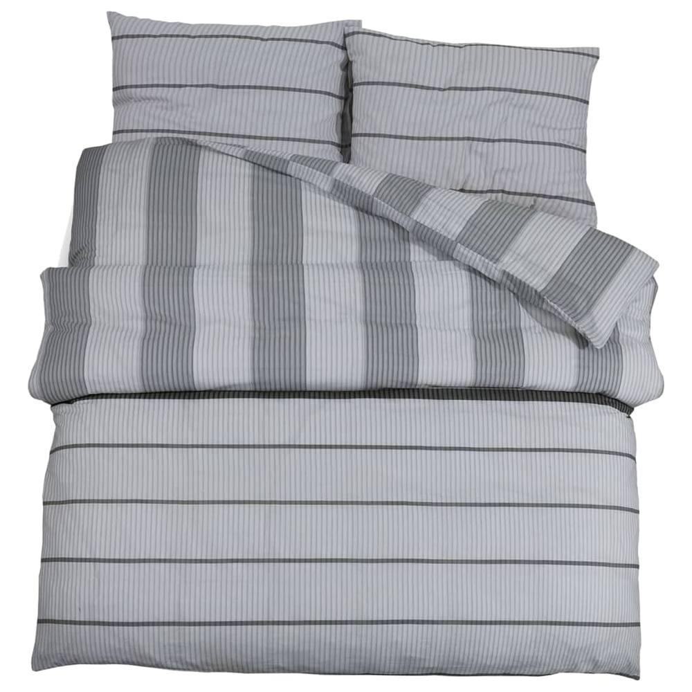 Berkfield Home Duvet Cover Set Grey 140x200 cm Cotton