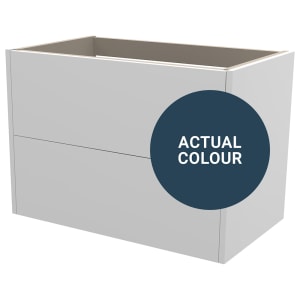 Duarti By Calypso Cascade 800mm Full Depth 2 Drawer Wall Hung Vanity Unit - Twilight Blue