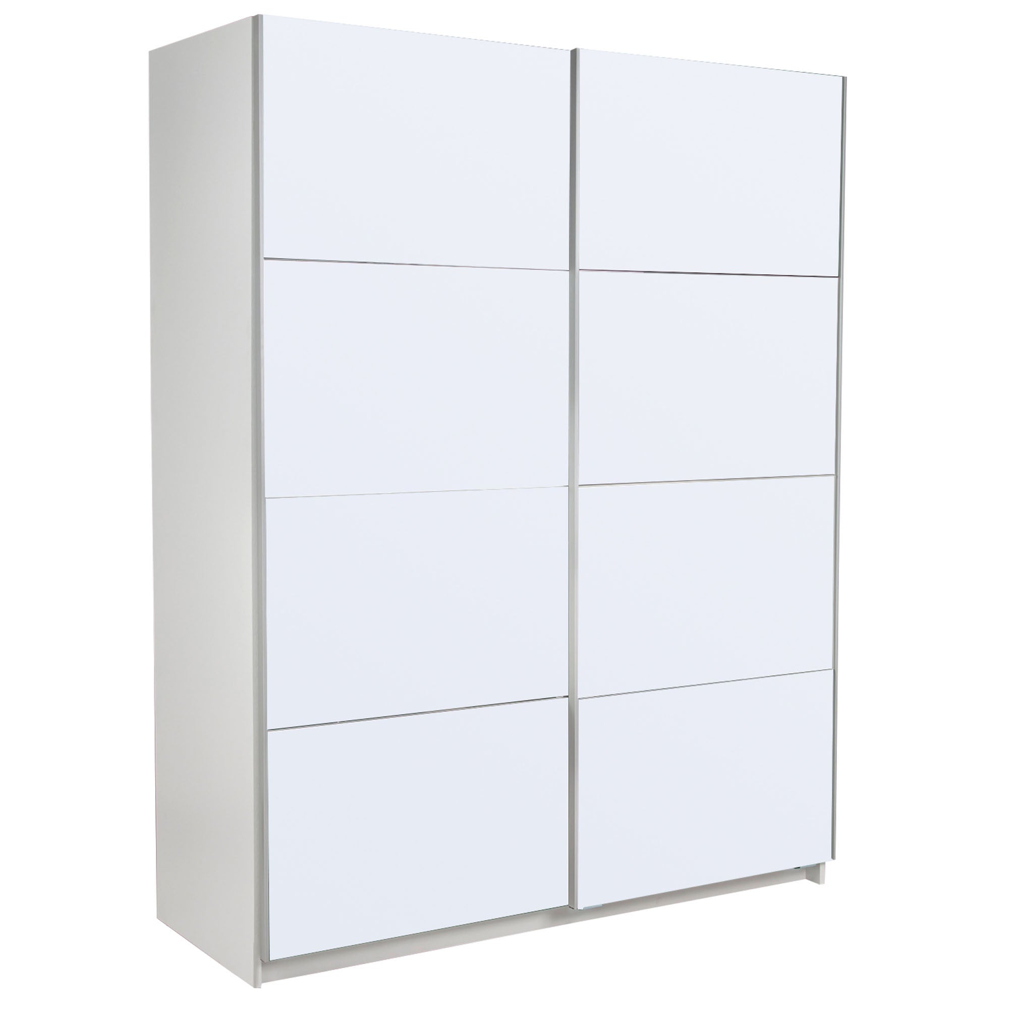 Ellum White High Gloss Sliding Wardrobe White