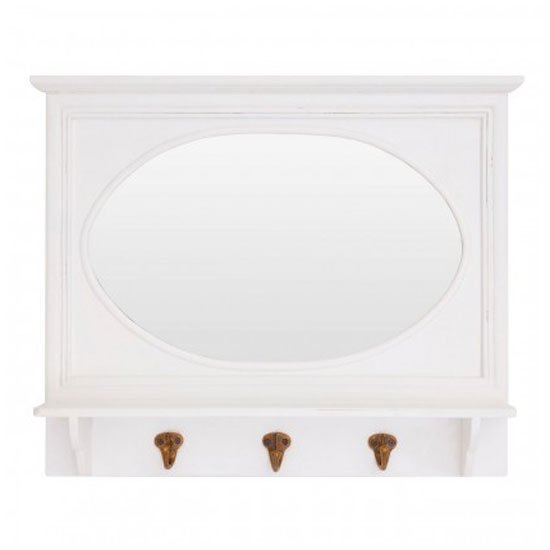 Whitely Wall Bedroom Mirror In Cool White Frame
