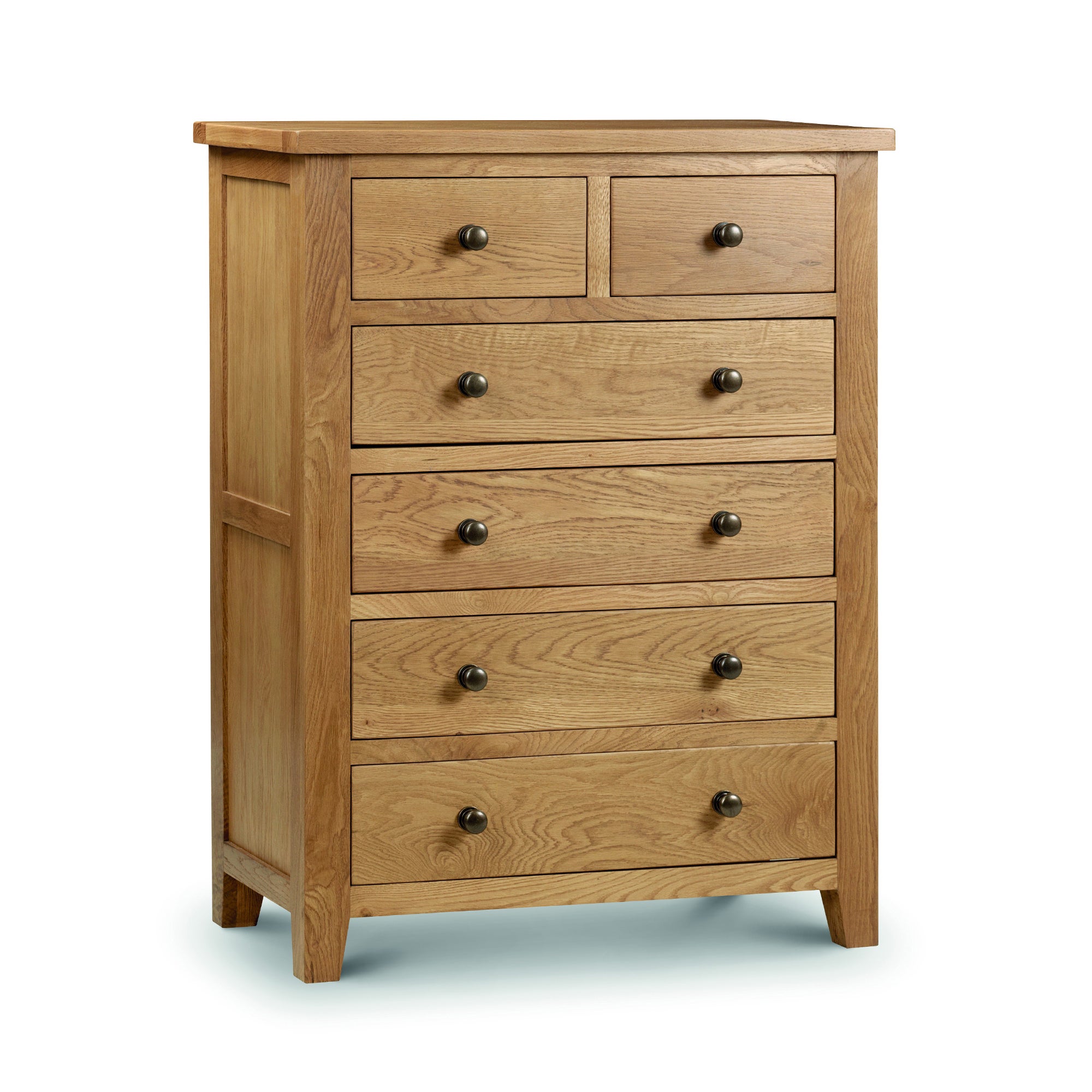 Marlborough 6 Drawer Chest Mid Oak (Brown)