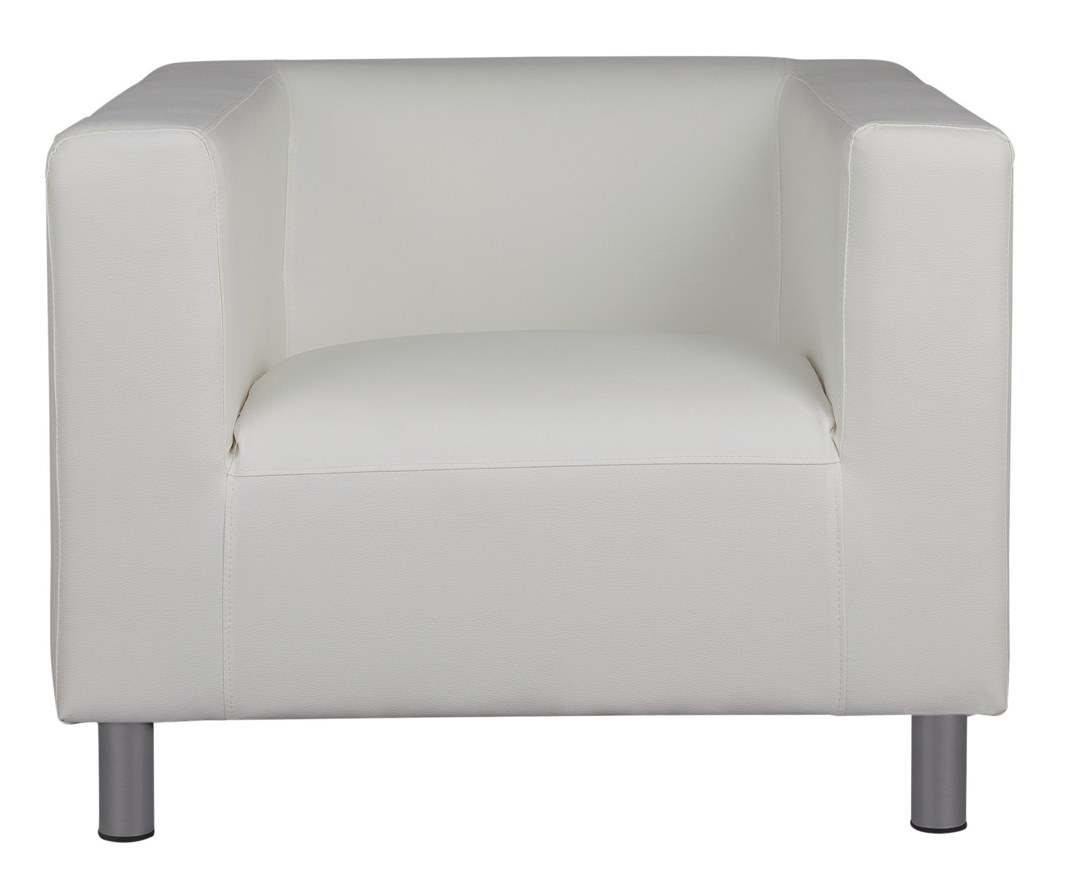 Argos Home Moda Faux Leather Armchair - White