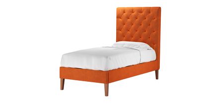 Rosalie 150cm Single Bed in Paprika Smart Velvet - sofa.com