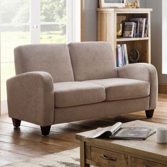 Vivo Chenille Fabric Fold Out Sofa Bed In Mink