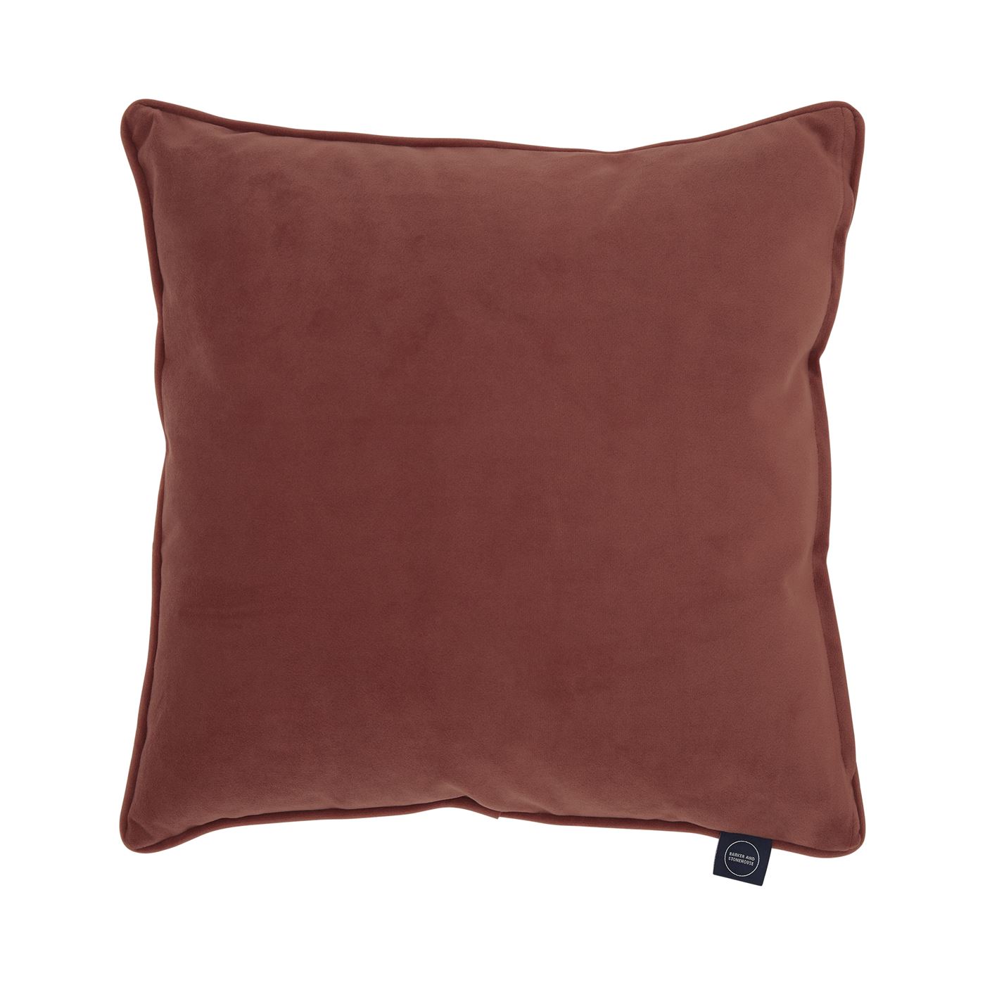 Plush Velvet Cushion, Dark Blush