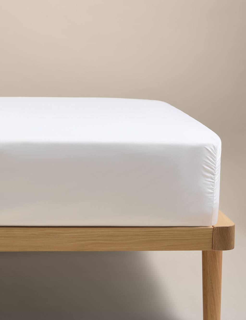 M&S Pure Cotton 600 Thread Count Fitted Sheet White