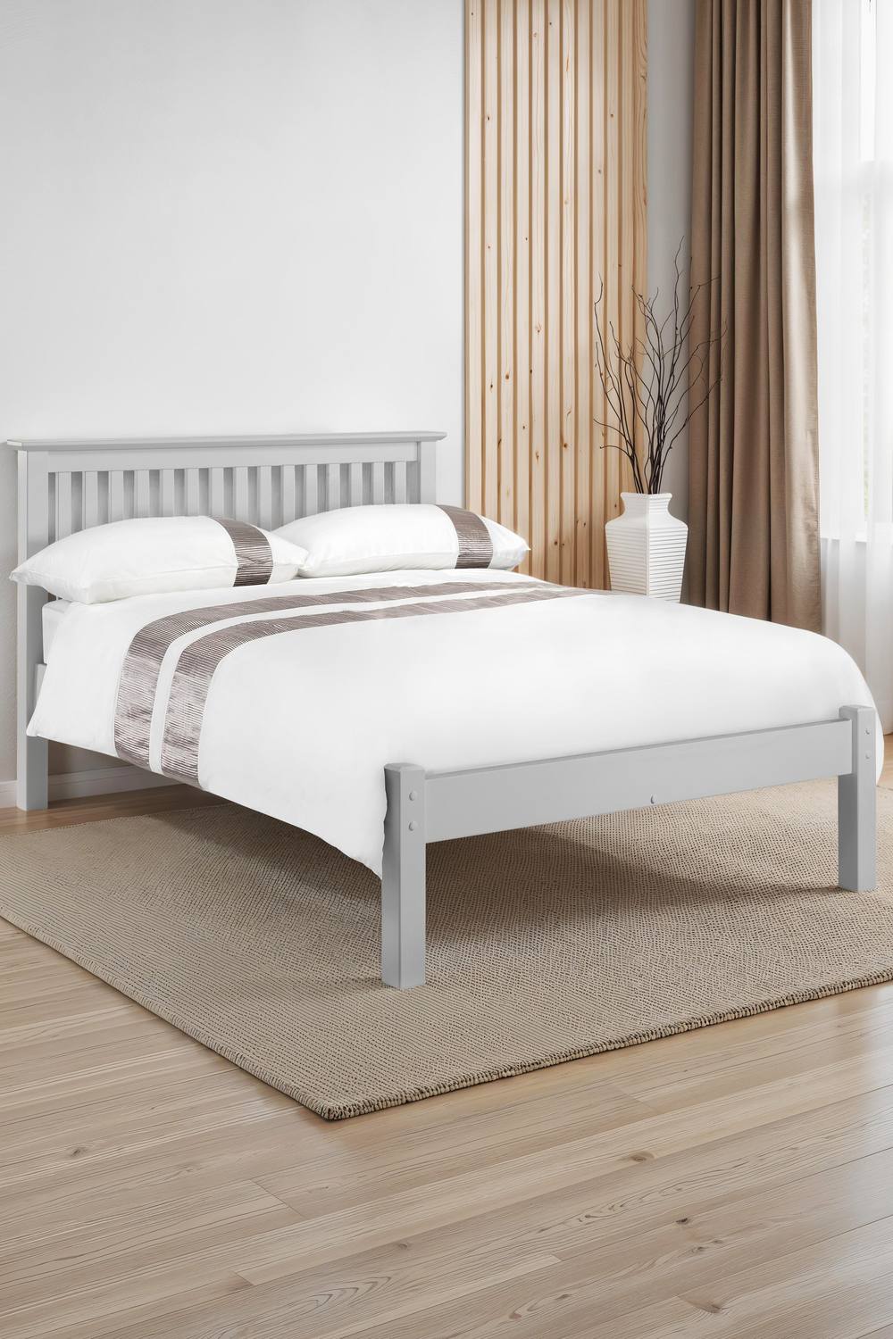 Julian Bowen Barcelona Low Footend Bed in Grey