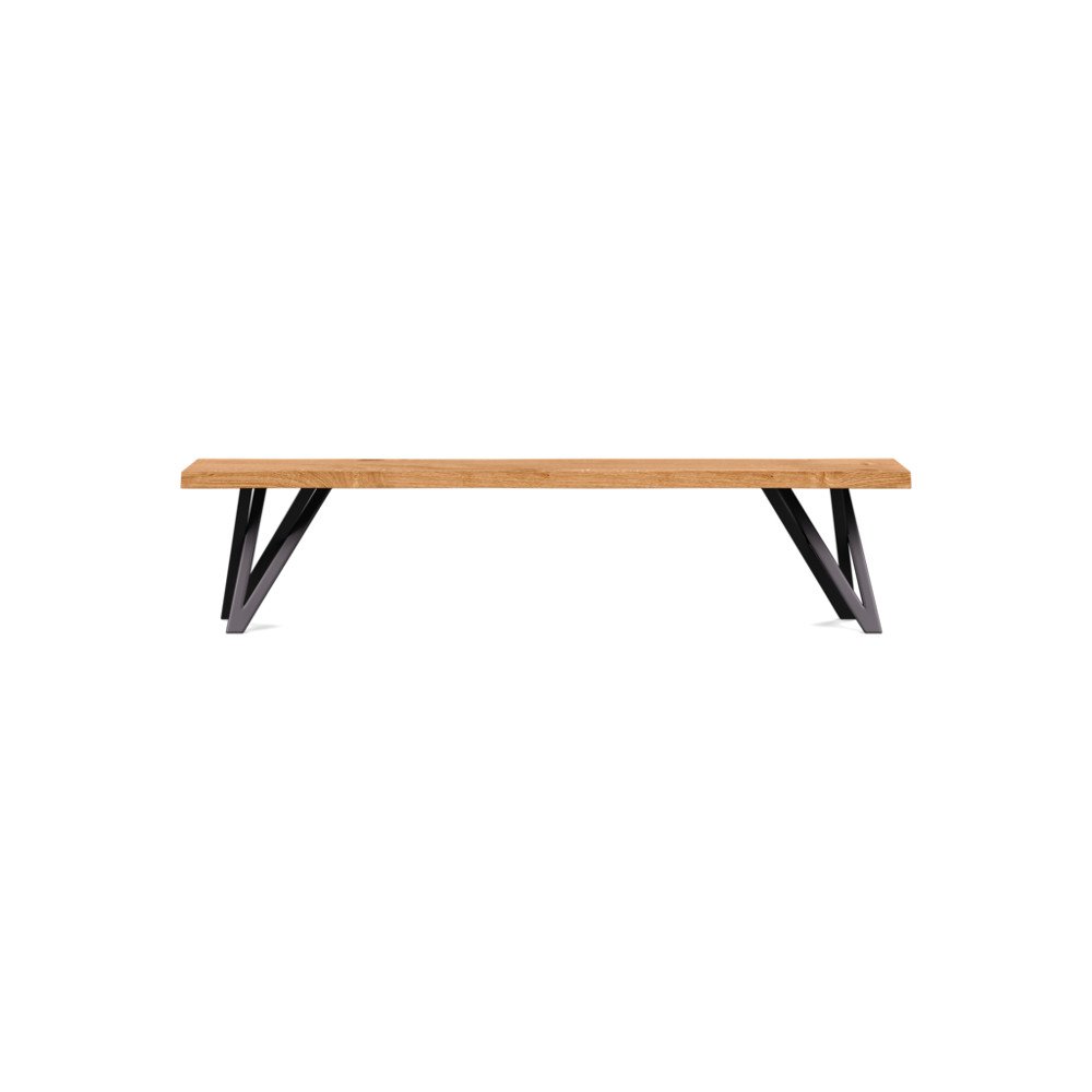 Heal's Vienna Bench 180x35cm Natural Oiled Oak Natural Edge Not Filled