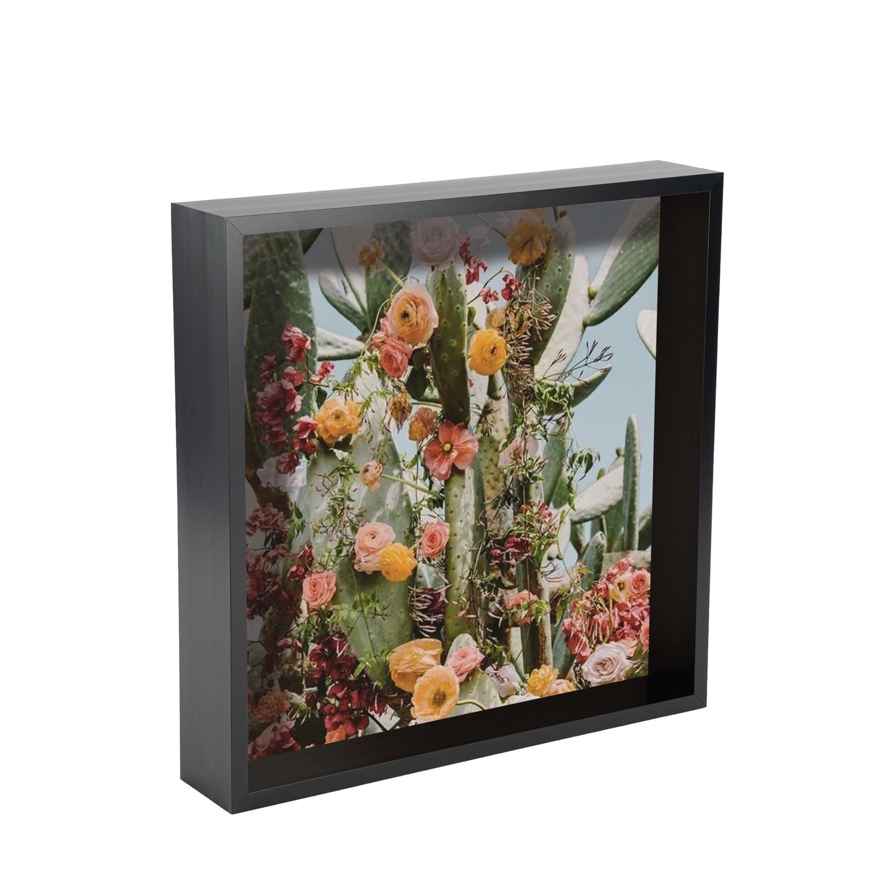 Nicola Spring 3D Deep Box Photo Frame - 10 x 10" - Pack of 1 in Black