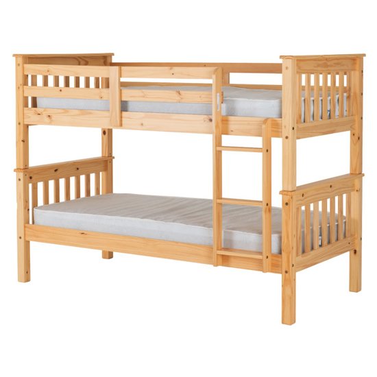 Neptune Wooden Single Bunk Bed In Oak Effect