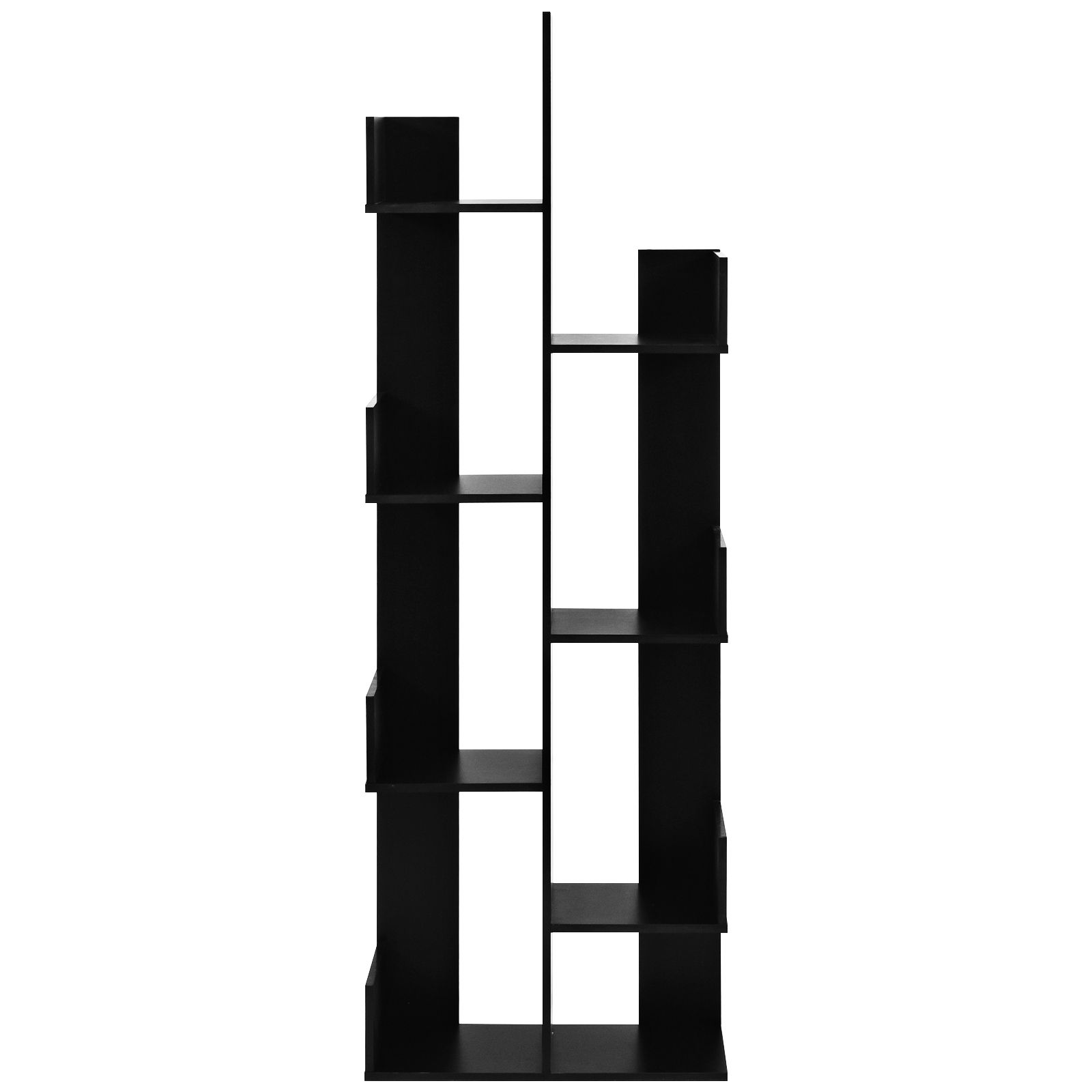 Costway 8 Tier Bookshelf Storage Display Floor Standing Bookcase Shelving Organizer Home in Black