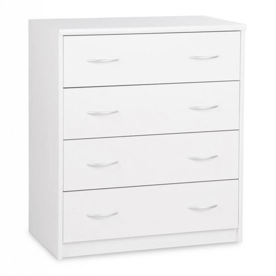 Aquarius Chest Of Drawers In White With 4 Drawers