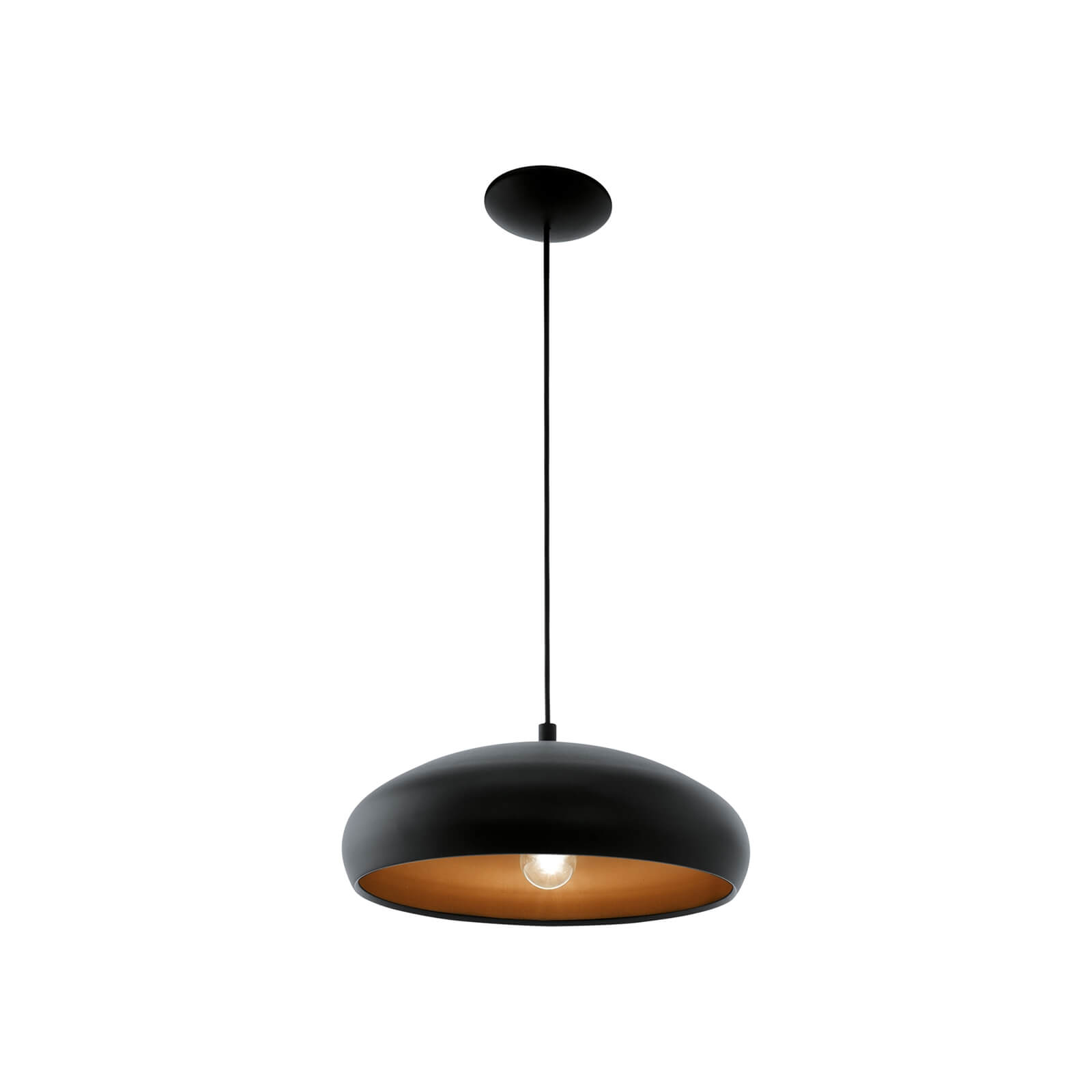Eglo Mogano 1 Pendant Light - Black & Copper
