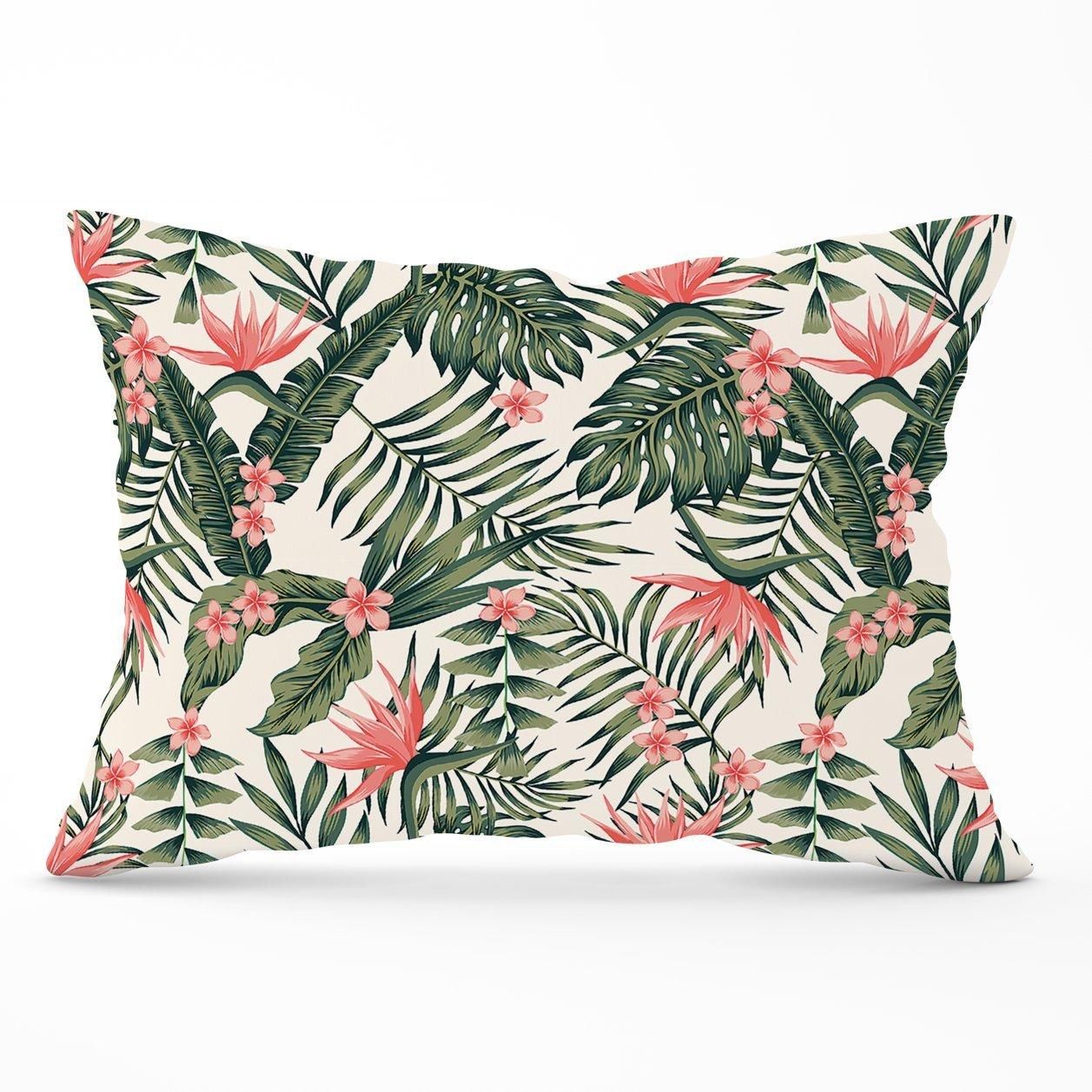 Warren Reed - Designer Dark Tropical Green Leaves Cushions