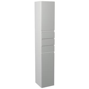 Wickes Hertford Gloss Grey Tower Unit with Drawers - 300 x 1762mm