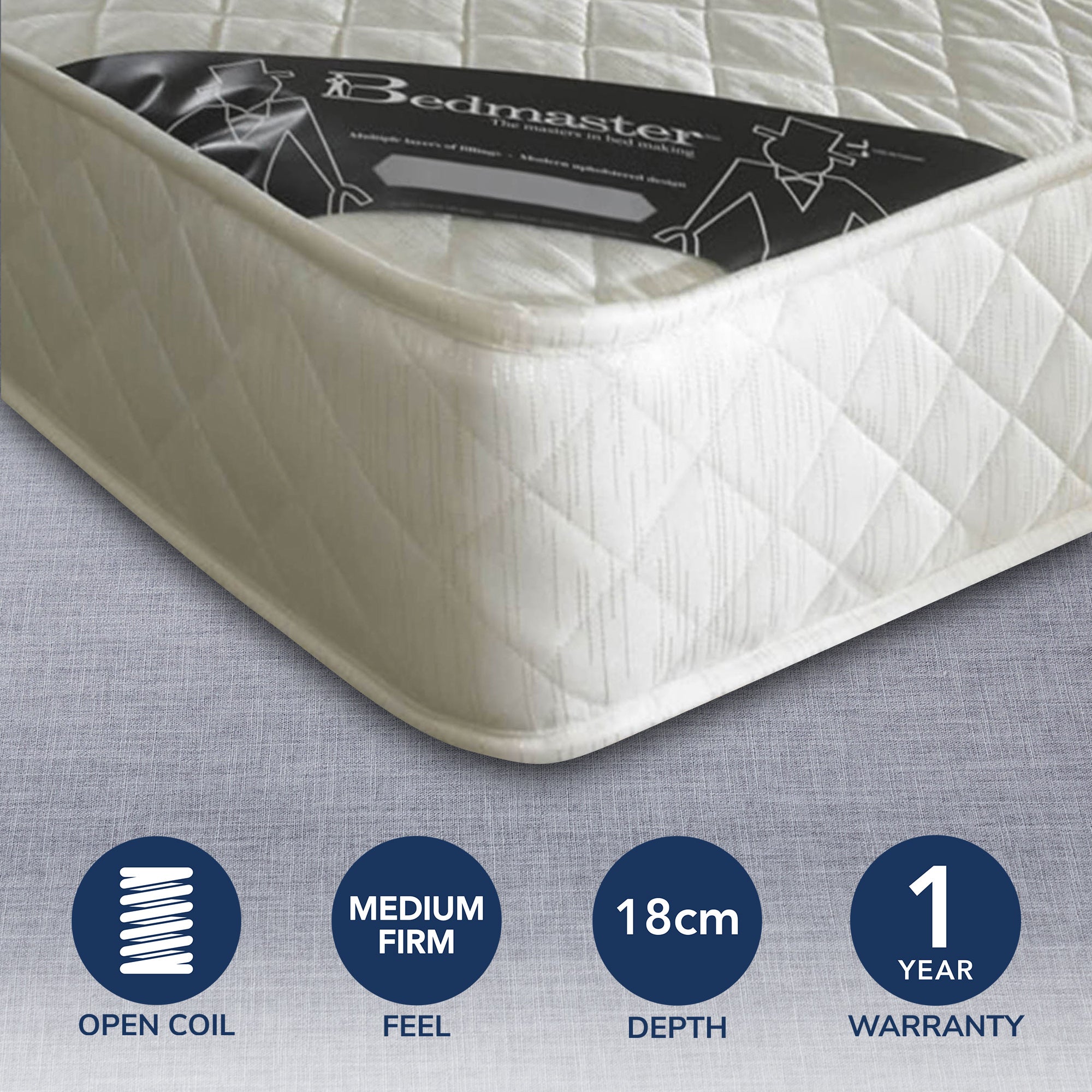 Diamond Medium Microcoil Mattress White