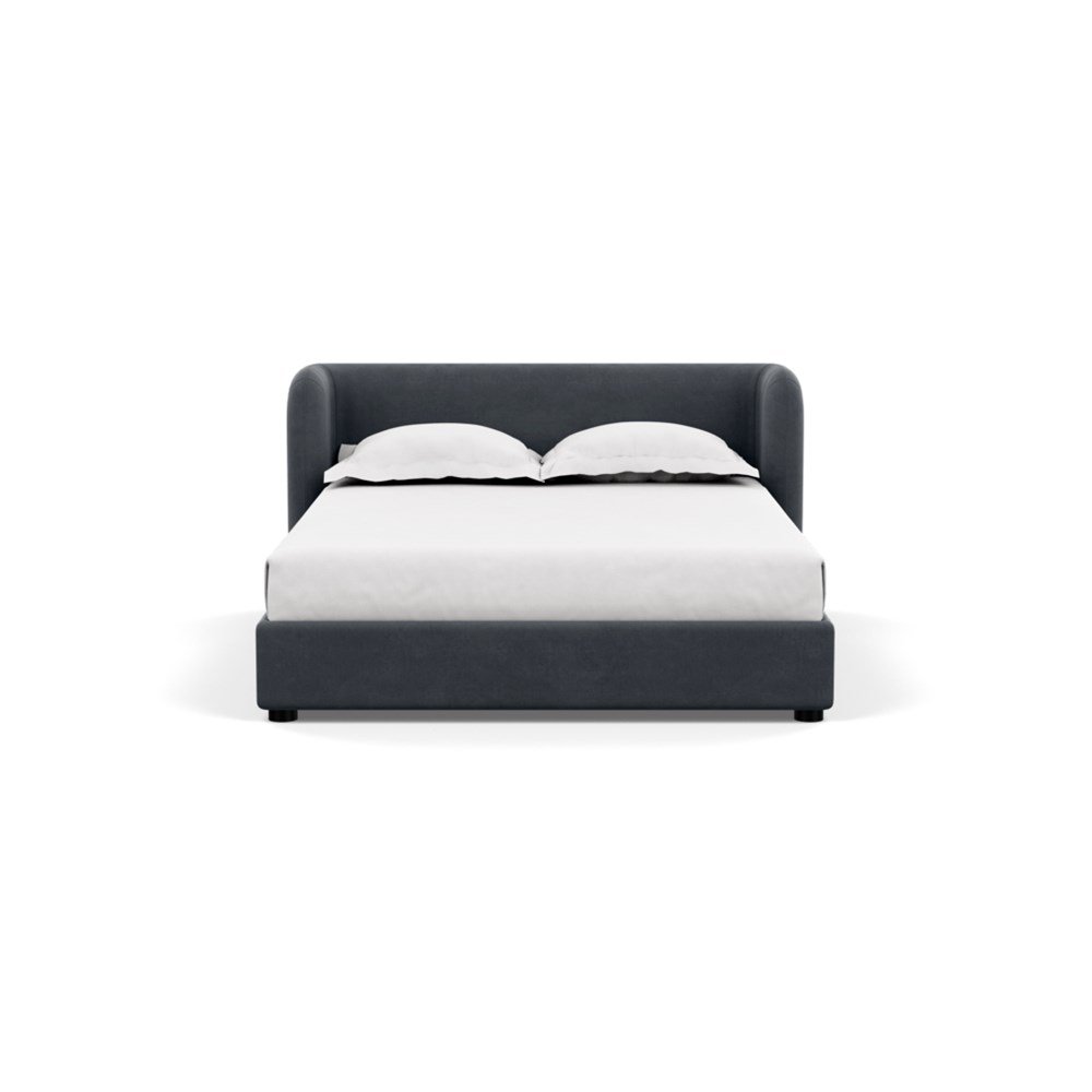 Heal's Group Bed Double Linen Dark Grey