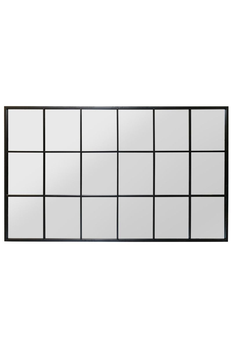 MirrorOutlet Black Modern Window Garden Wall Mirror 79" X 47" (200CM X 120CM) 4