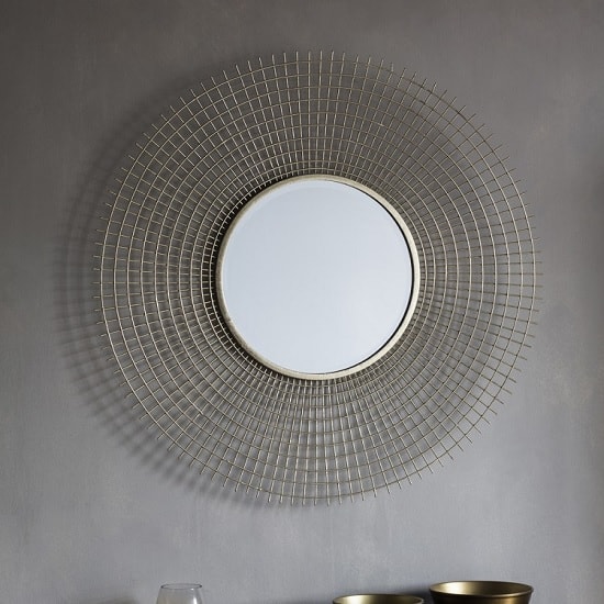 Antila Modern Wall Mirror Round In Gold