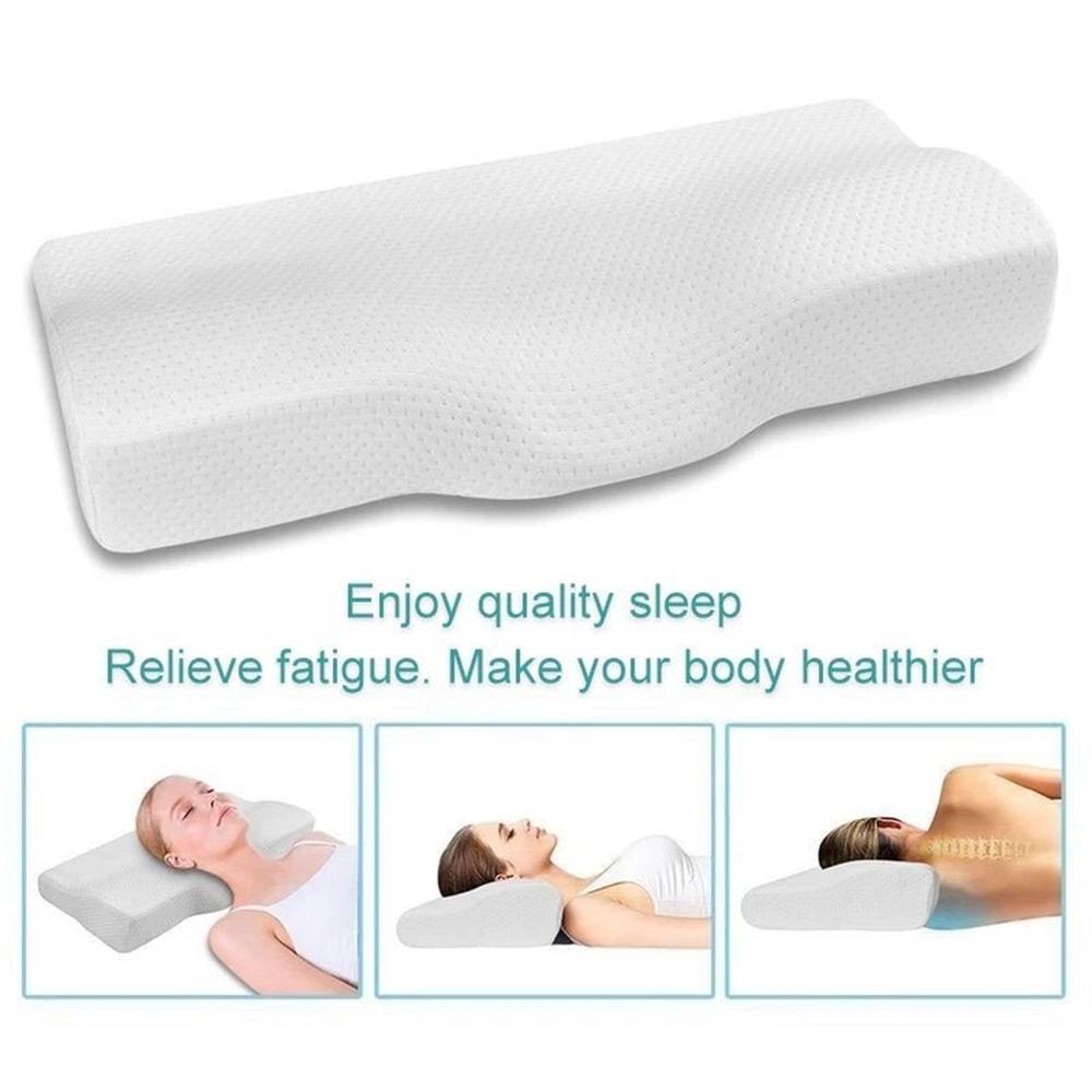 Nordara Memory Foam Gel Pillow Cooling Neck Back Support in White