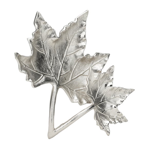 Metal Dual Oak Leaf Bowl 3