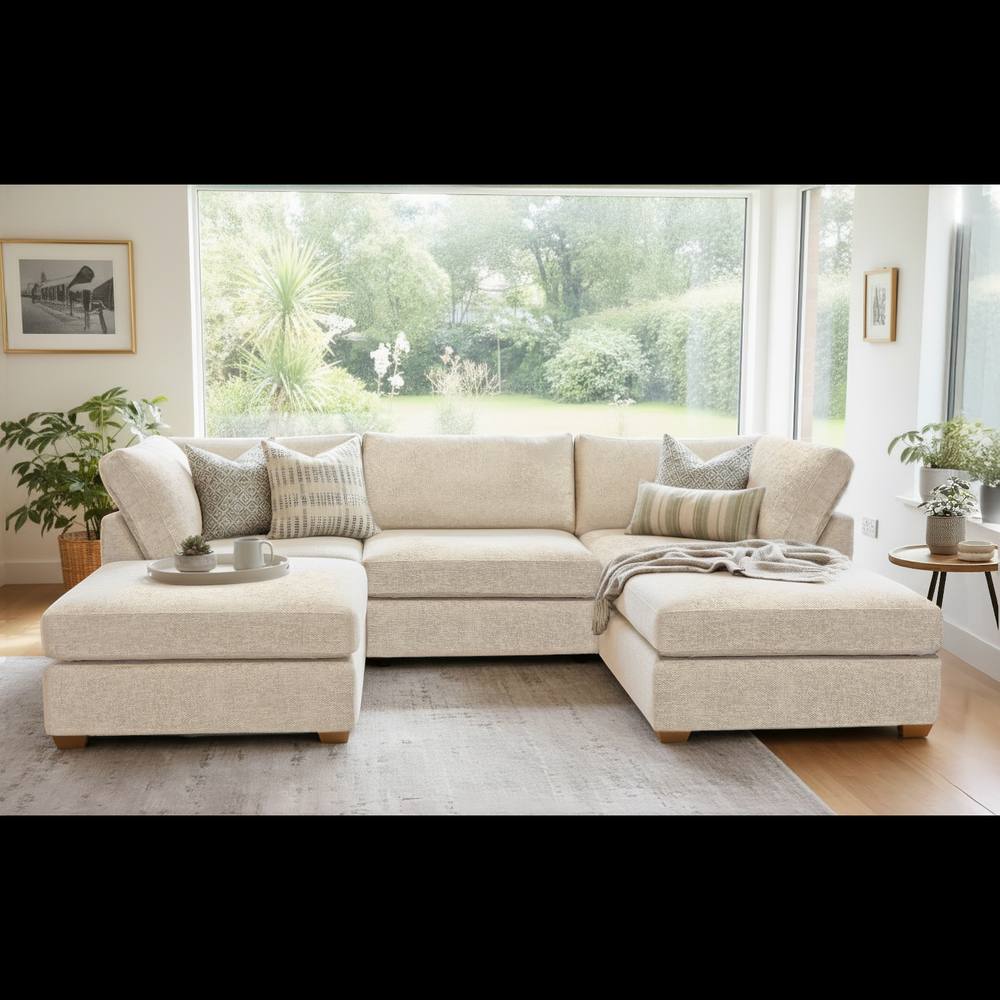The Great Sofa Company Hyde U Shape Corner Sofa in Cream