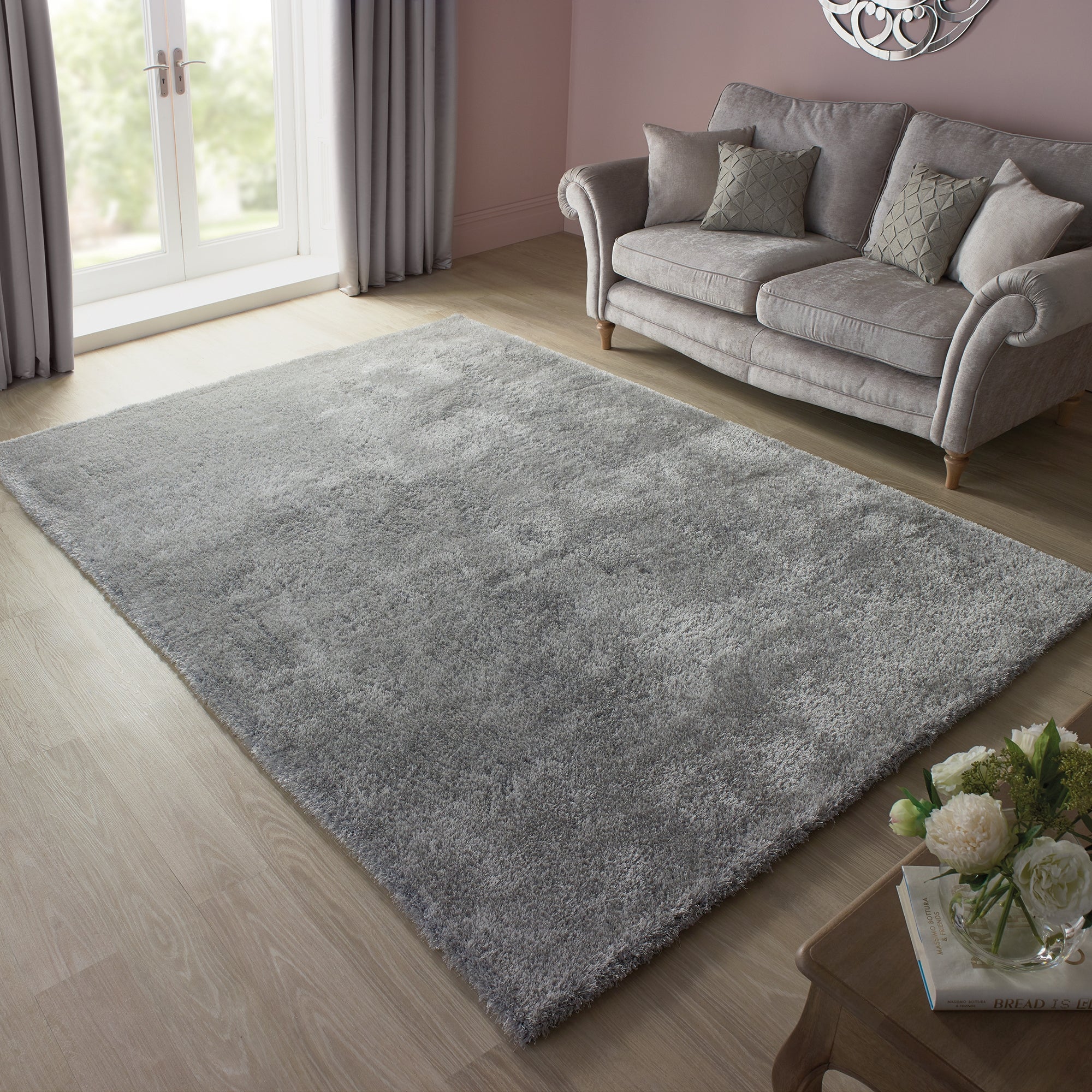 Indulgence Shaggy Rug Silver (Brown)