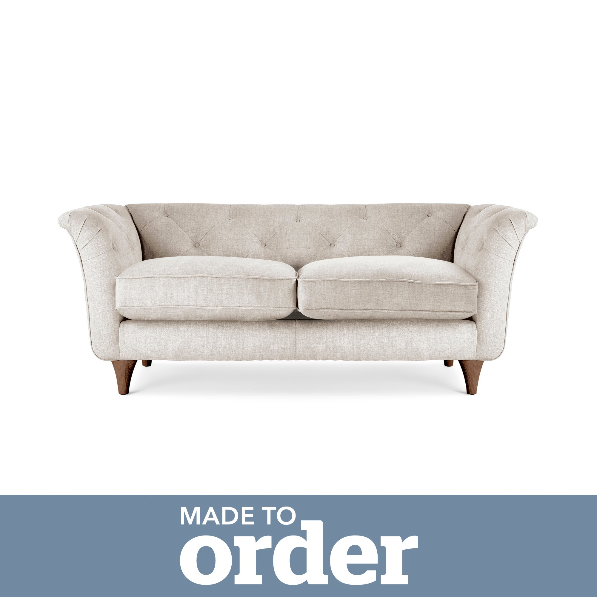 Jaipur 2 Seater Sofa Brushed Plain Fabric Brushed Plain Silk