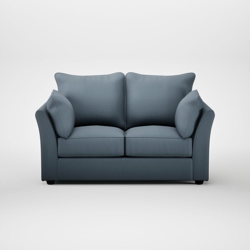 Heal's Tailor 2 Seater Sofa Smart Cotton Linen Celestial Black Feet 2