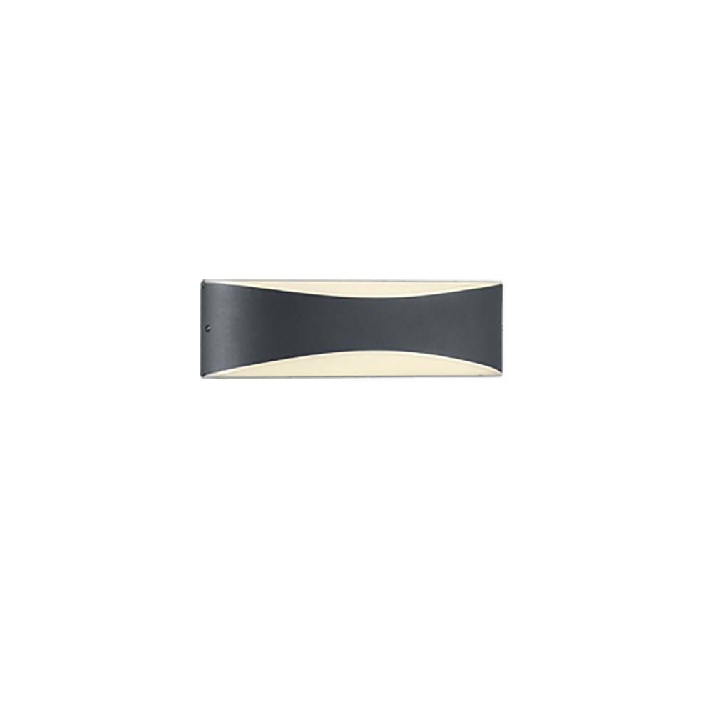 Netlighting Konda Modern Outdoor Flush Wall Lamp Anthracite 3000K IP65 UK Stock in Black