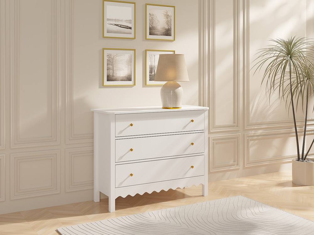 Vente-unique 3-Drawer Chest Of Drawers - White - ILIZANA