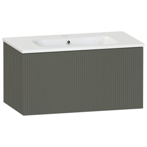 Duarti by Calypso Burford Ash Grey Vanity with Elsdon Basin - 800mm