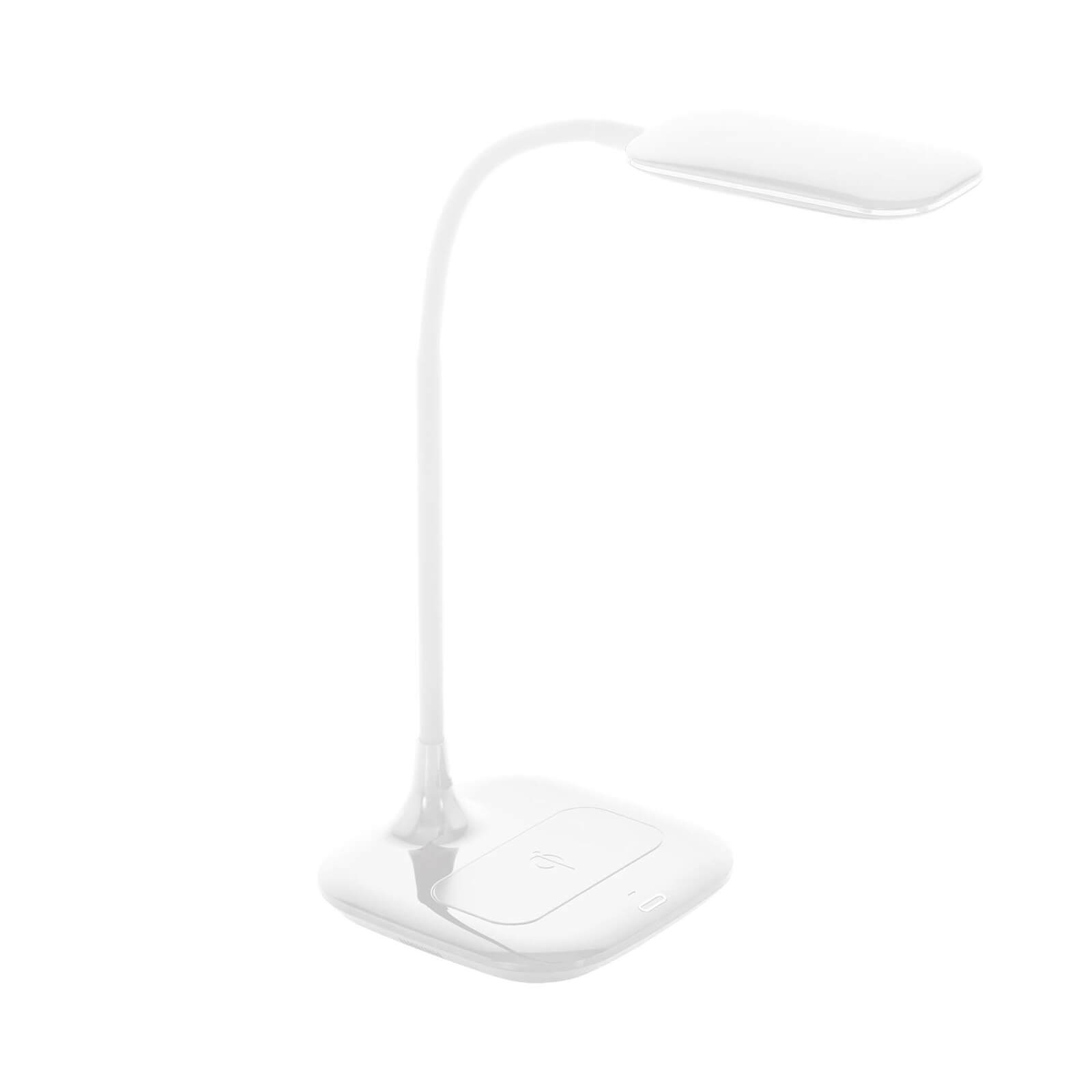 EGLO Masserie White Table Lamp With Wireless Charge