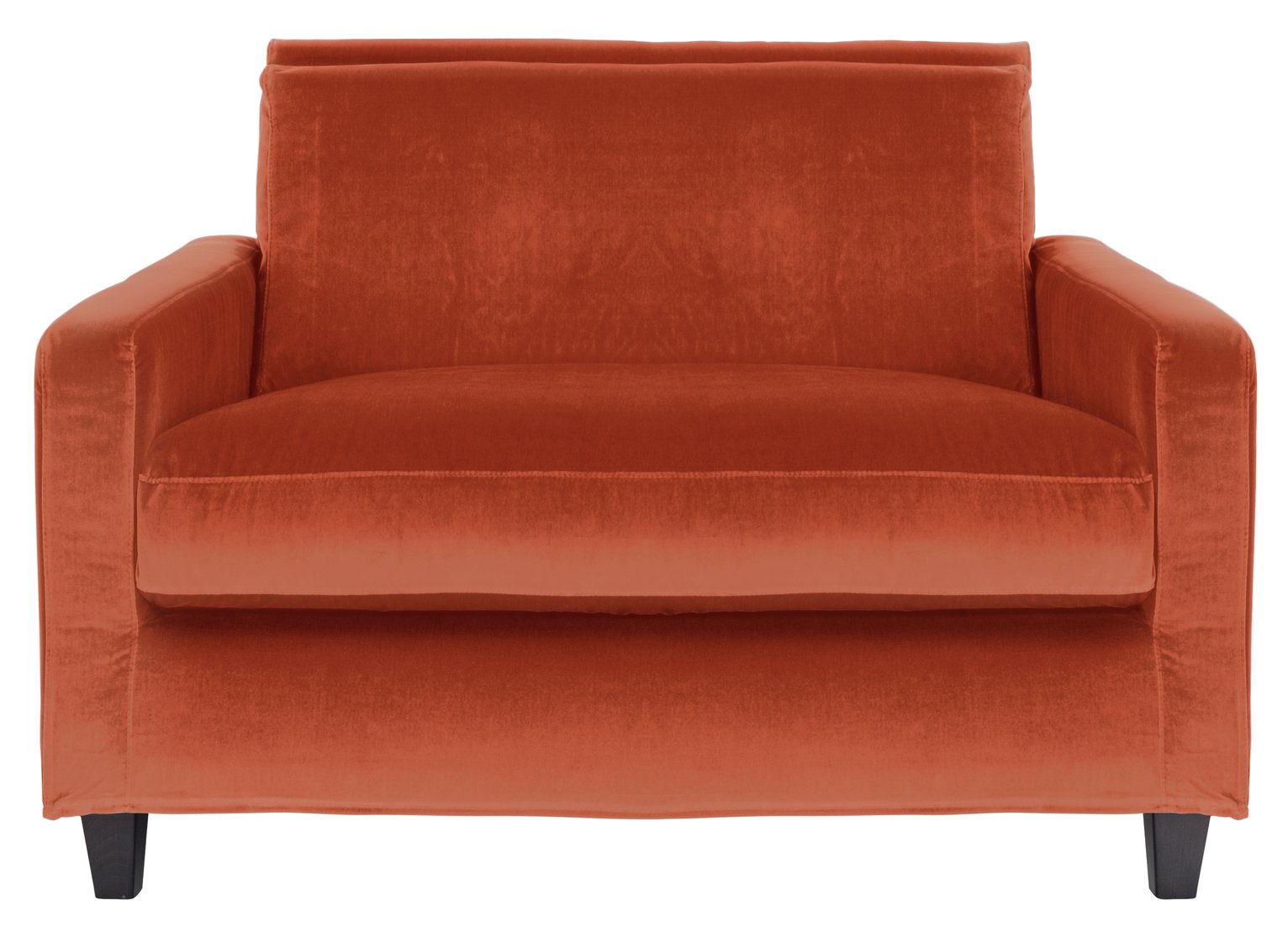 Habitat Chester Velvet Cuddle Chair - Orange