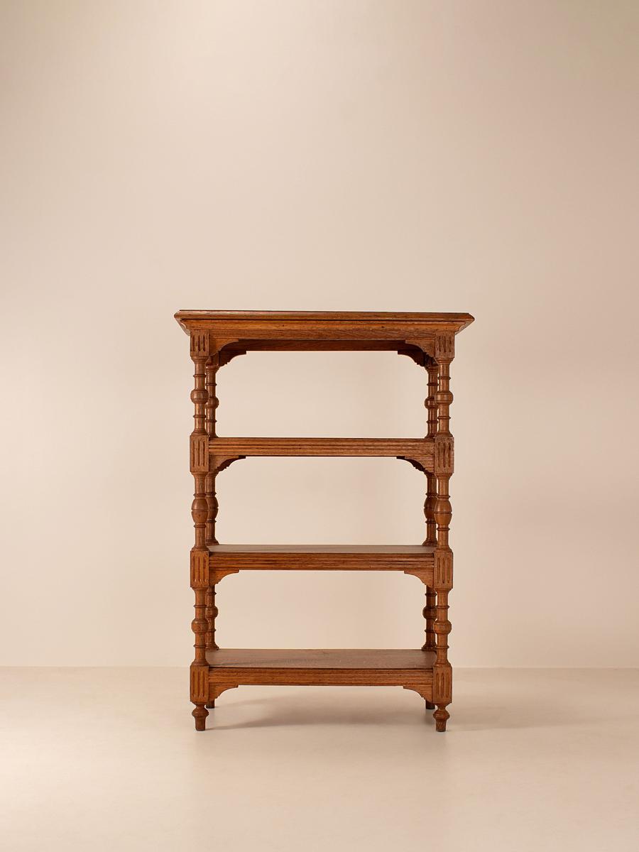 Vintage Carved Tiered Shelving Unit, Belgium