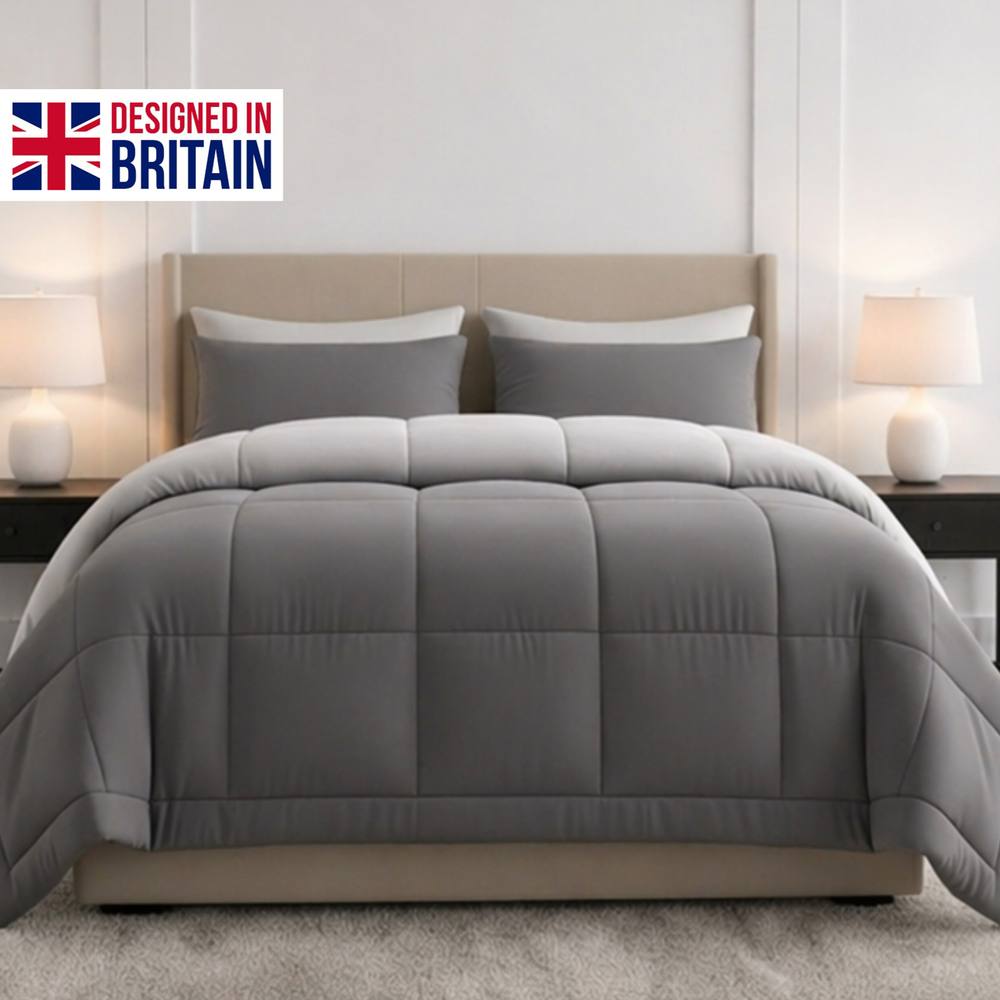 Pamposh Hotel Quality 10.5 Tog Duvet Quilt King Size Anti Allergy Duvet in Grey