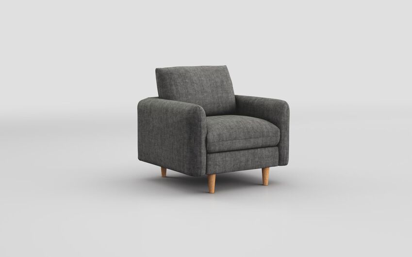 Black Fabric Biserno Armchair
