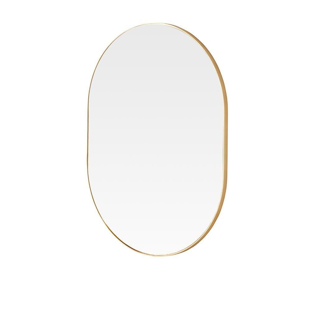 Yearn Mirrors Minimal Oval Mirror Gold 80(h) x 60cm(w) 3