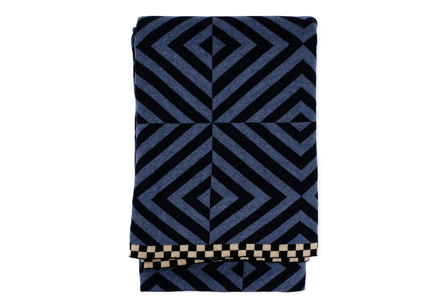 Ambar Exclusive Shadow Merino Throw Blue