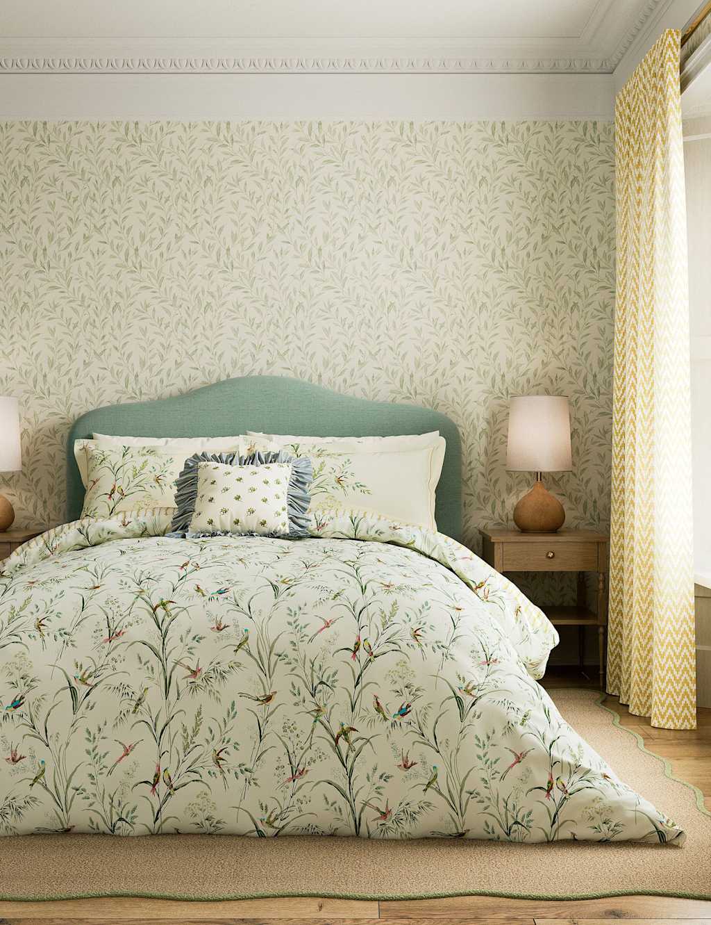 Sanderson Tuileries Frilly Bedding Set Multi