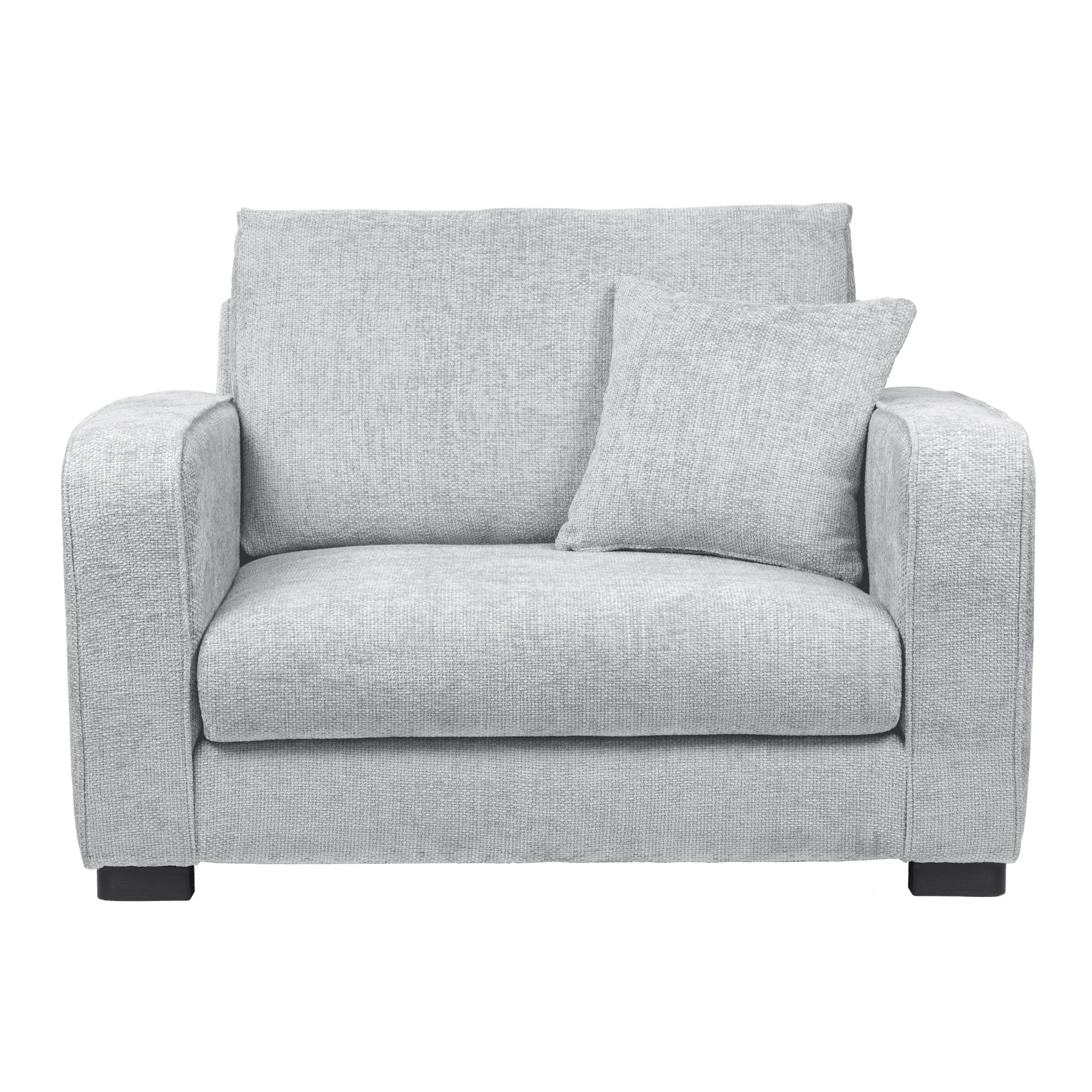 Carson Chunky Chenille Snuggle Chair Silver
