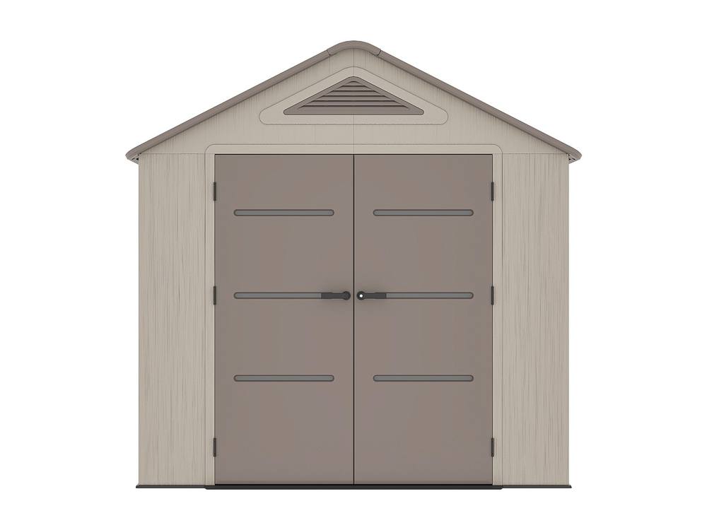 Vente-unique Beige & Brown Resin Garden Shed 4.5 M² With Floor - 22 Mm Thickness 4