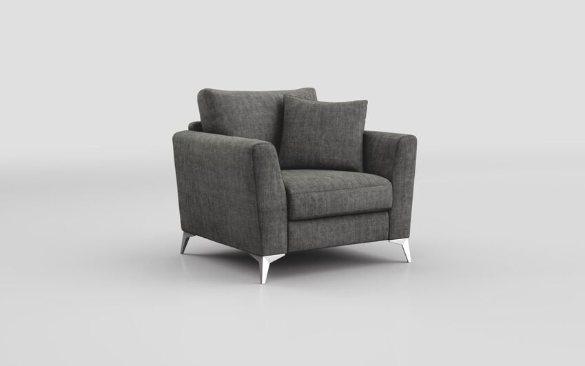 Black Fabric Bosini Armchair