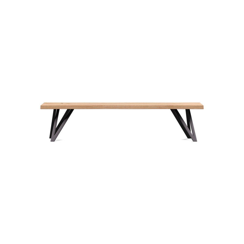 Heal's Vienna Bench 180x35cm Blonde Oiled Oak Natural Edge Filled