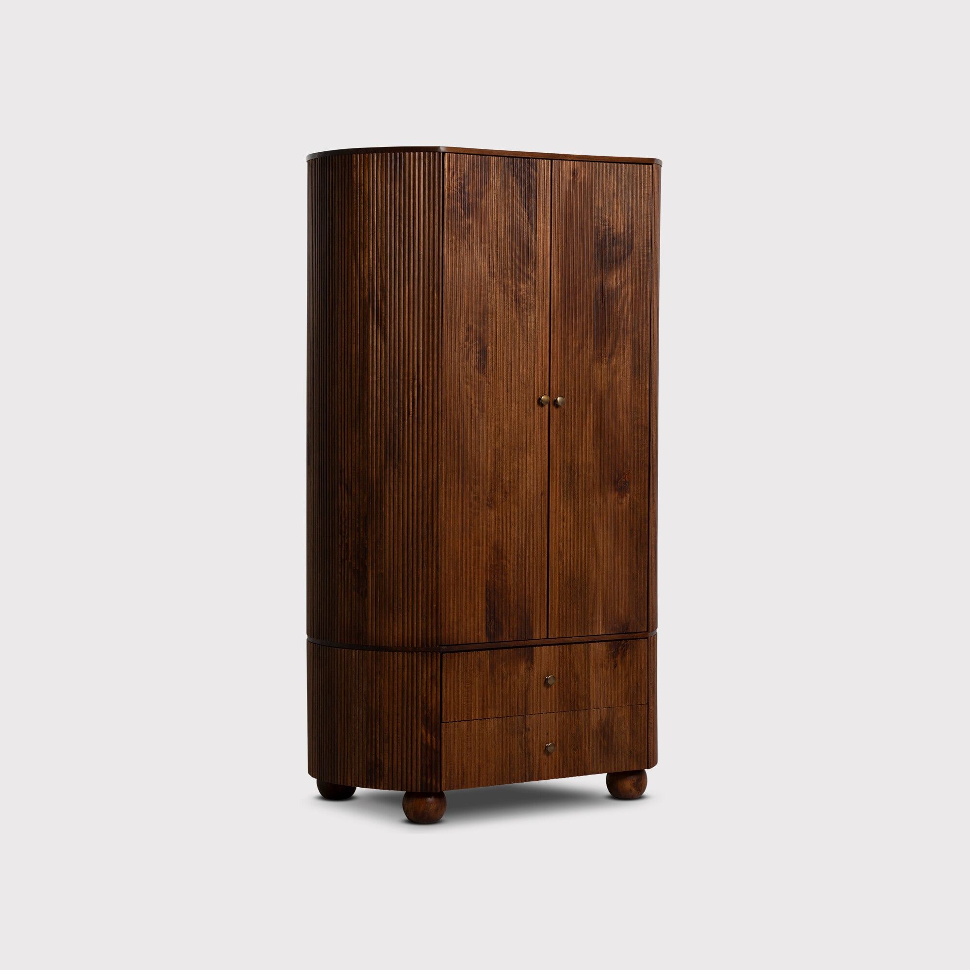 Tasso 2 Door 2 Drawer Wardrobe, Wood | Barker & Stonehouse