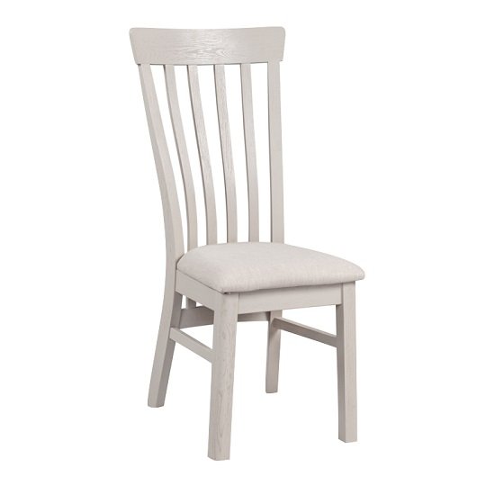 Leanne Wooden Dining Chairs In Stone Washed White Finish
